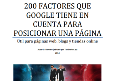 200 factores que tiene Google para posicionar una página