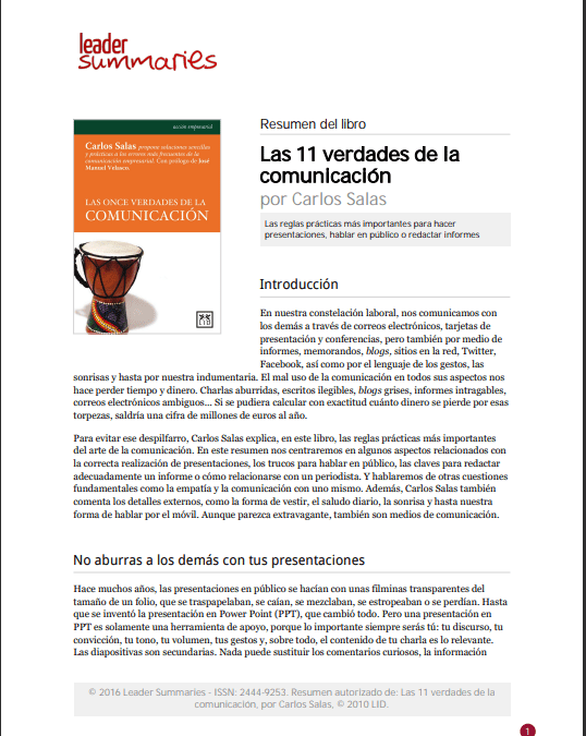 Las 11 verdades de la comunicación